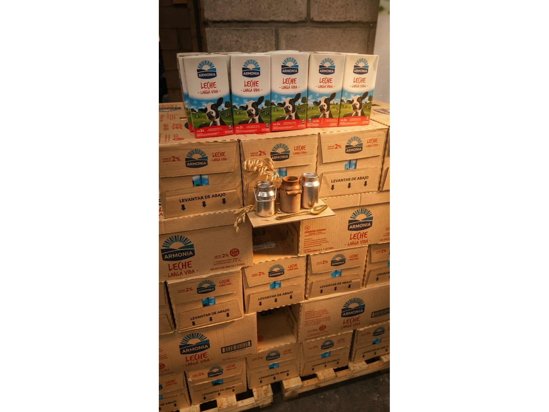 Leche "La Armonía" UAT Larga Vida x 1 Lt. Pack x 12 Un.