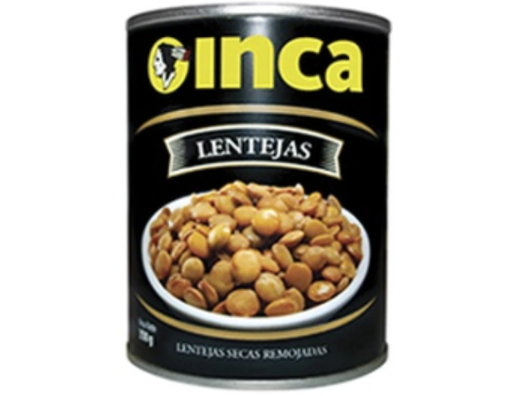 Lentejas Remojadas lata x 350 Gr. "Inca"