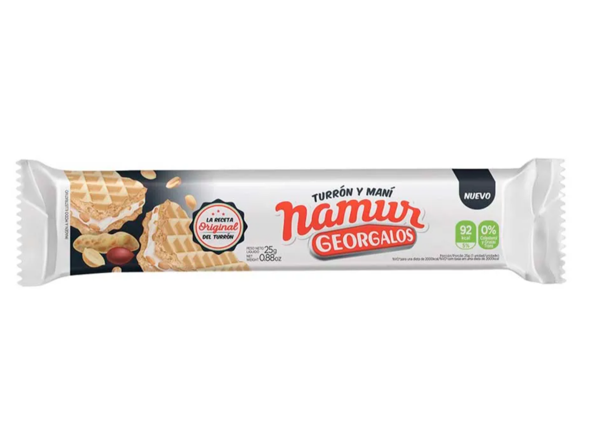 Turrón de Maní Namur x 25 Gr. de "Georgalos"