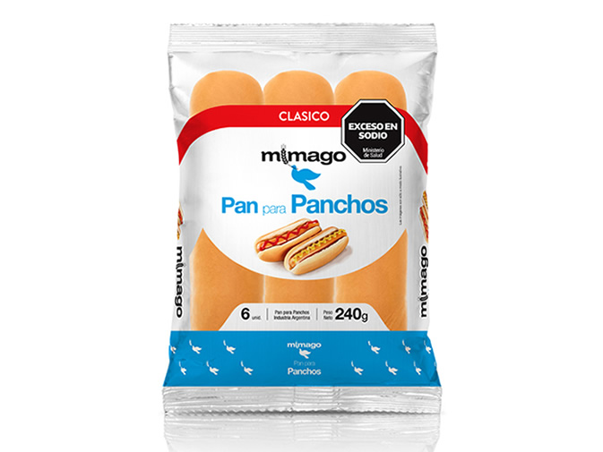 Pan p/Panchos Cortos x 6 Un. "Mimago"
