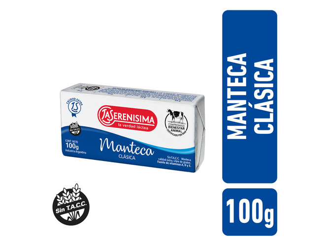 Manteca Calidad Extra x 100 Gr. "La Serenisima"