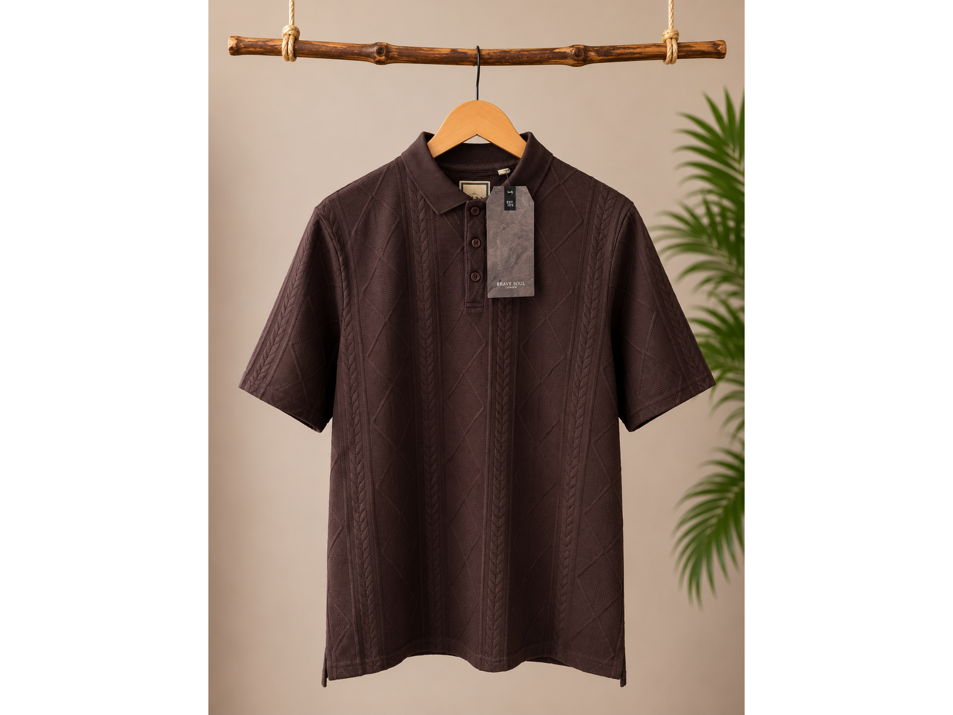 Polo Brave Soul Café Texturizado / Talla M