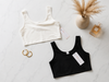 Tops Deportivos Negro y Blanco / Talla S-M