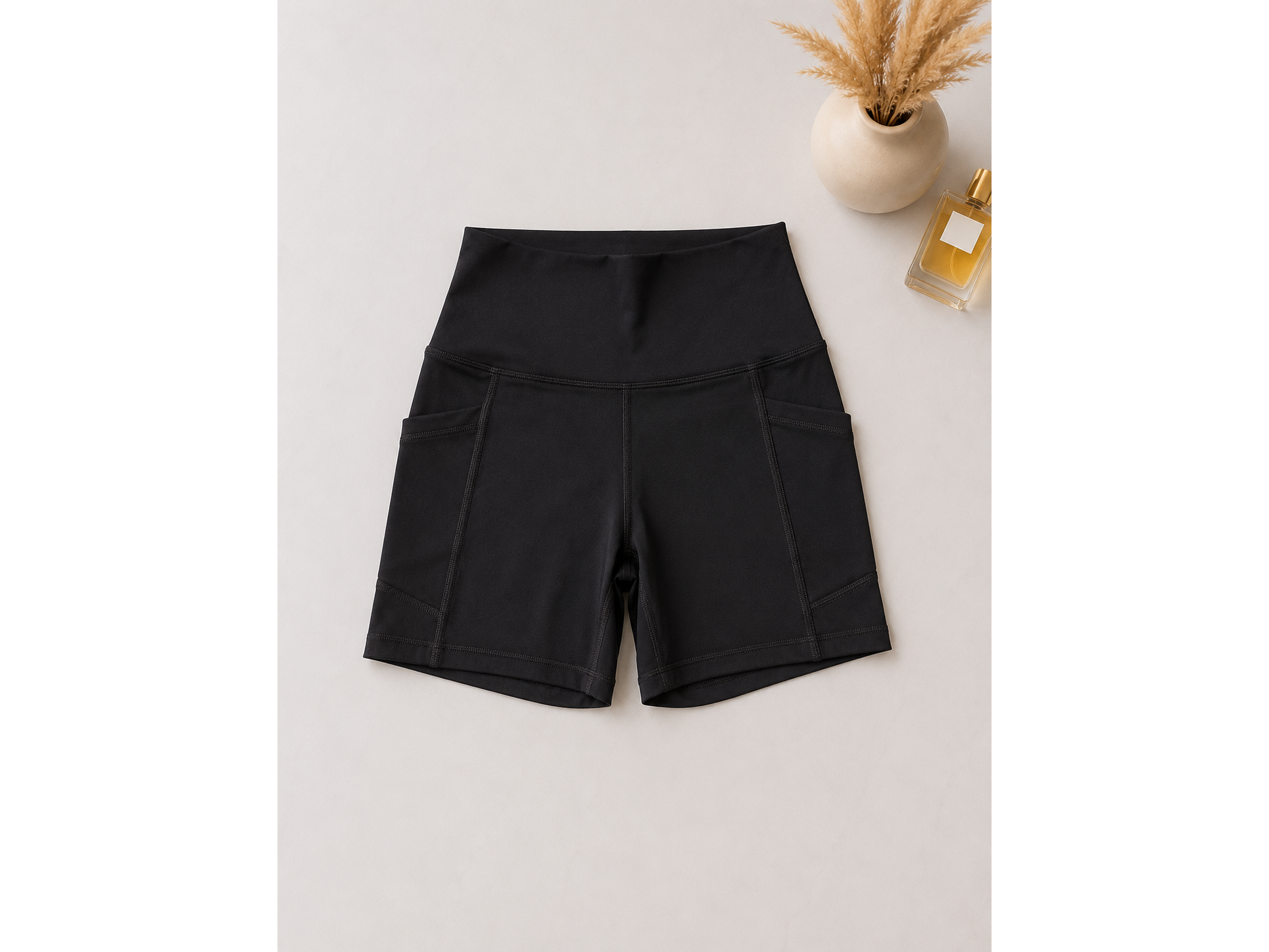 Short Deportivo de Compresión Negro  con bolsillos/ Talla S