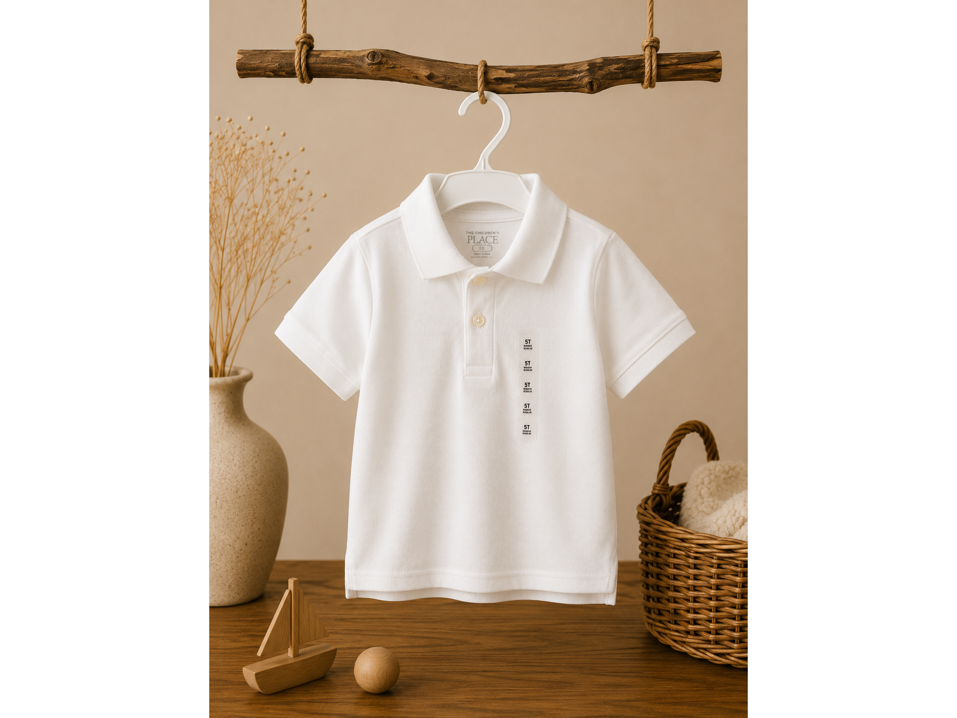 Polo Chlidren's Place Blanca para Niño / 5T