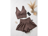 Conjunto café con short / Talla Xs