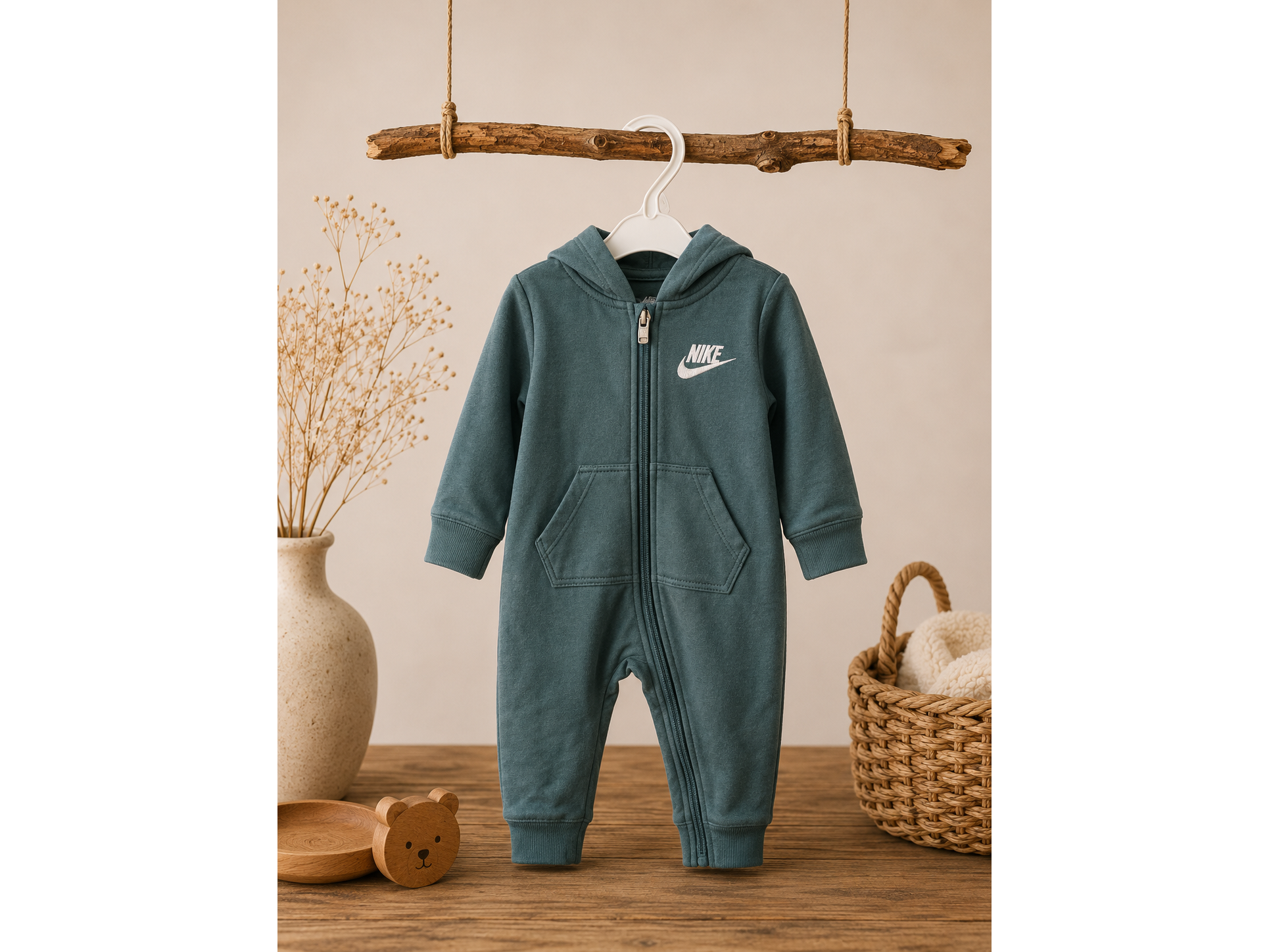 Enterizo con Capucha Nike para Bebé / Talla 12M
