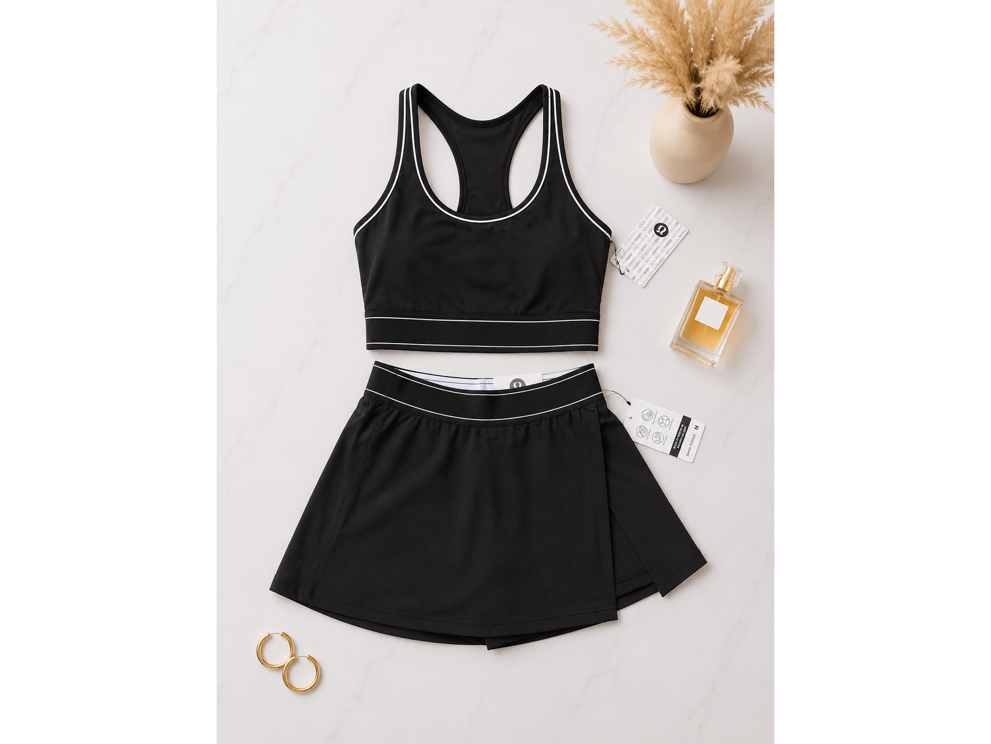 Conjunto Deportivo Negro con Falda Short / Talla M