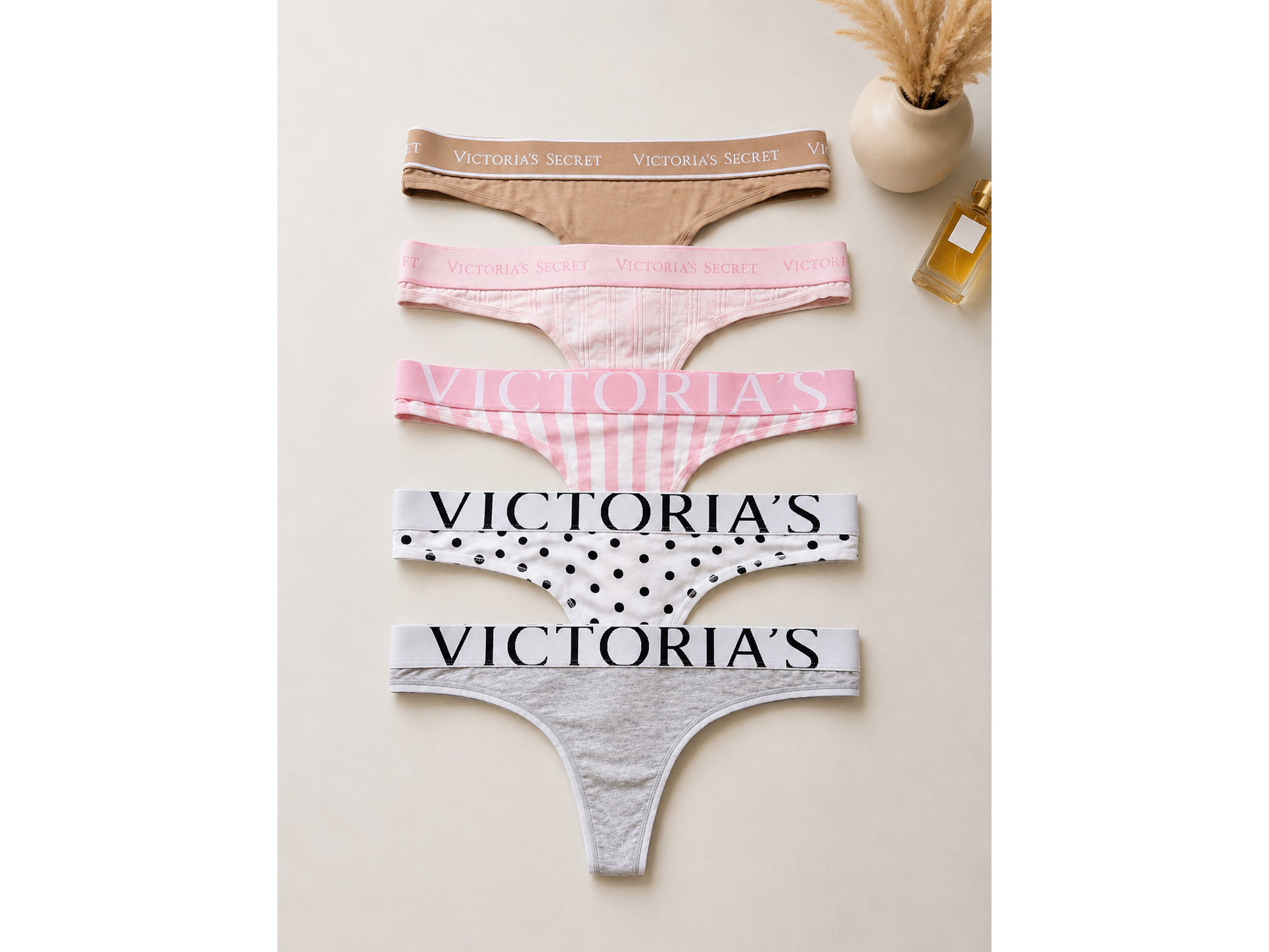 Tangas de algodón con Logo Victoria's Secret / Talla S