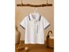 Polo blanco con rayas negras Chlidren's Place / 12 a 24 M