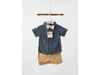 Conjunto Infantil Dapper Dudé de 2 Piezas con Camisa, Short y Corbatín / 12M