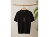 Polera Express negra Polo - tipo tejida / Talla M