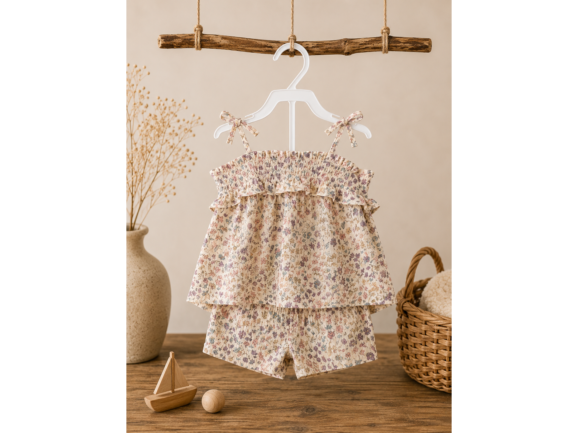 Conjunto Floral para Bebé  marca Gerber / Talla 4T