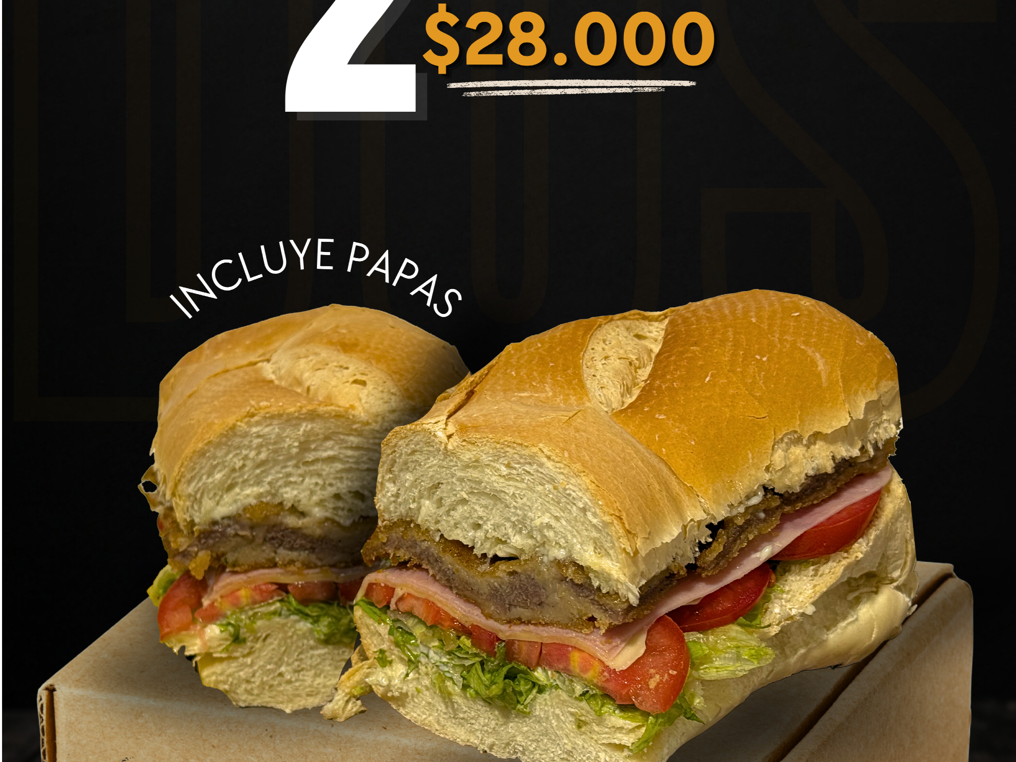 PROMO DE 2 SÁNDWICH DE MILANESA