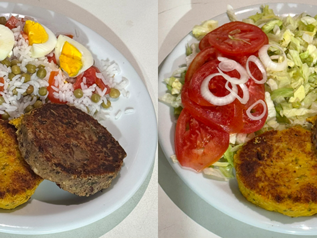 2 HAMBURGUESAS AL PLATO VEGETARIANAS