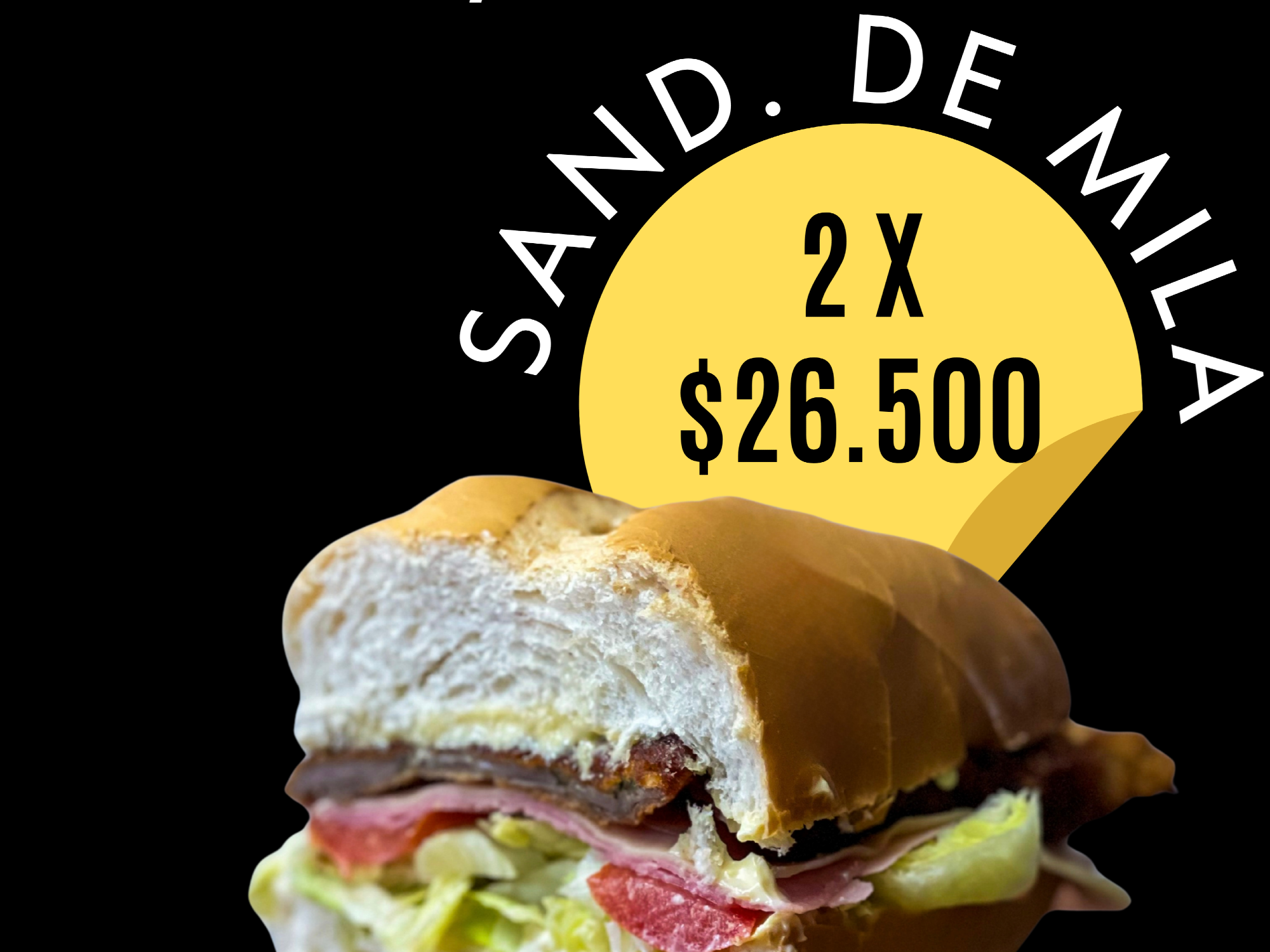 PROMO DE 2 SÁNDWICH DE MILANESA