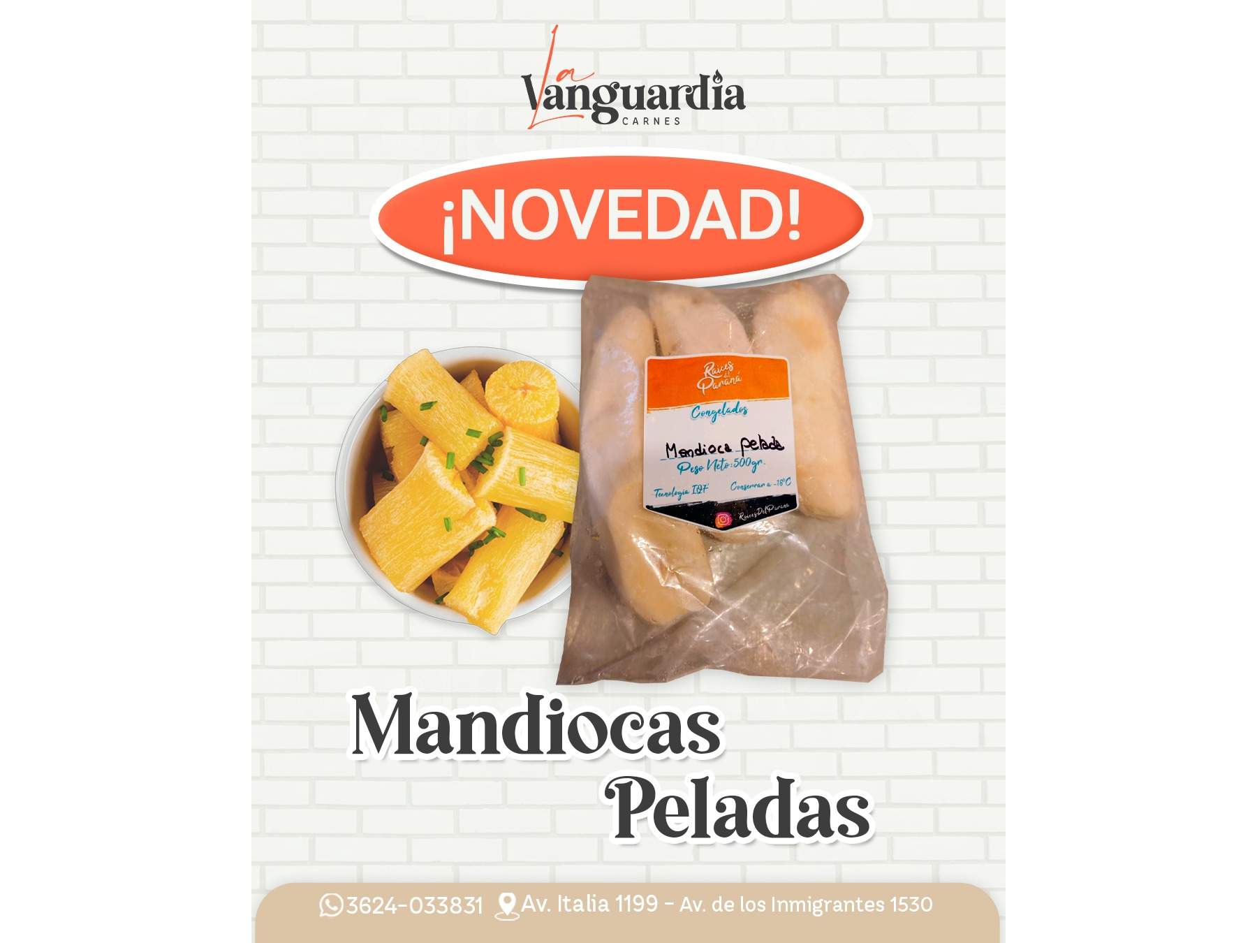 Mandioca pelada
