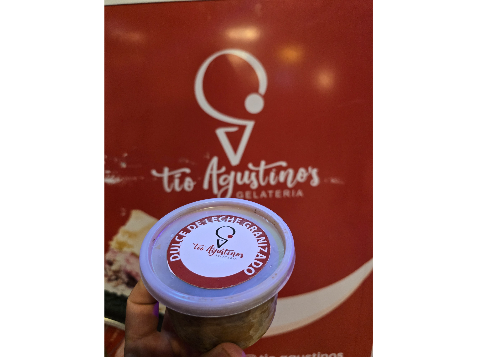 Helado dulce de leche granizado