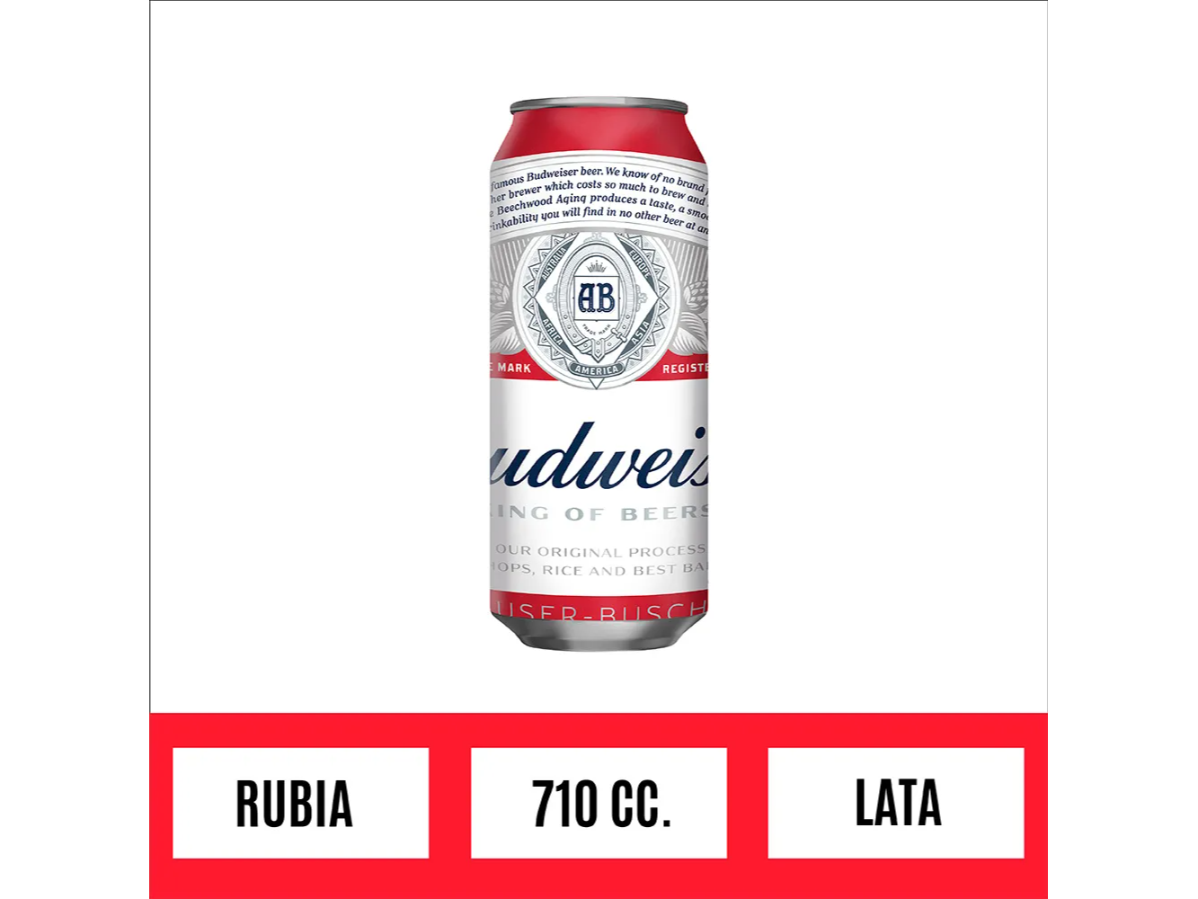 Cerveza budweiser 710