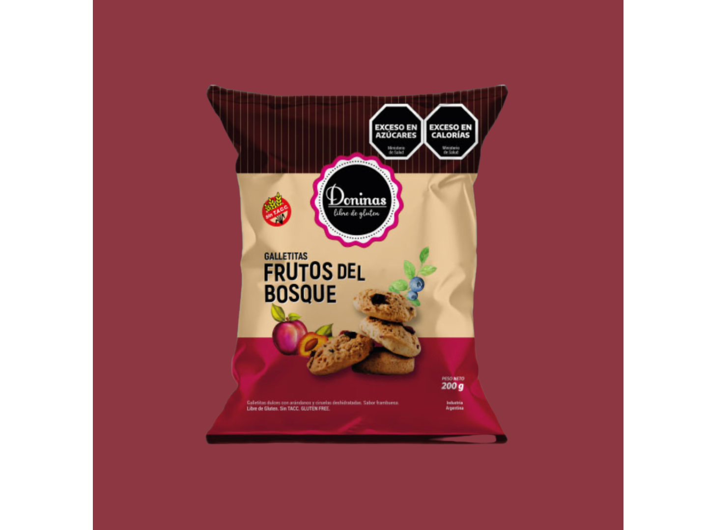 Galletitas  SIN TACC Frutos del Bosque 200 grs - DONINAS