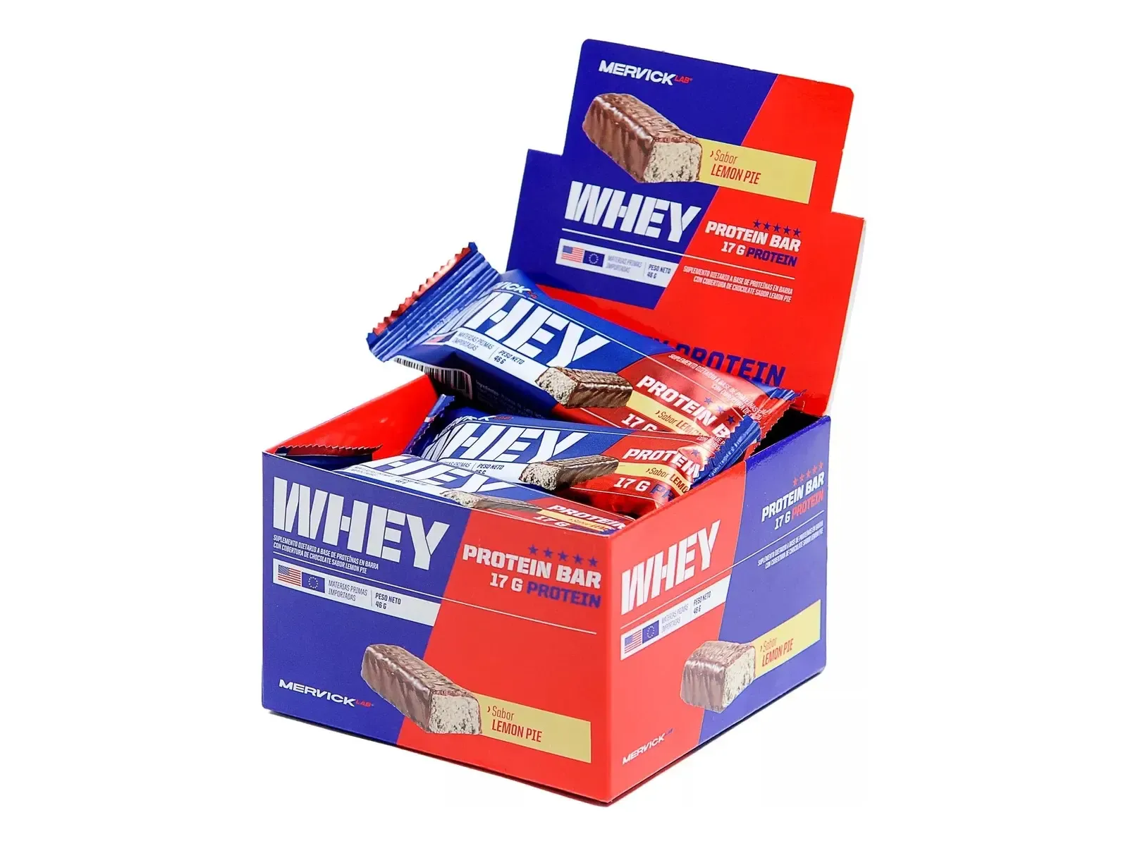 Whey Protein Bar 46 grs x 12 u Mervick