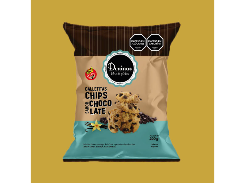 Galletitas  SIN TACC Chips de Choco 200 grs - DONINAS