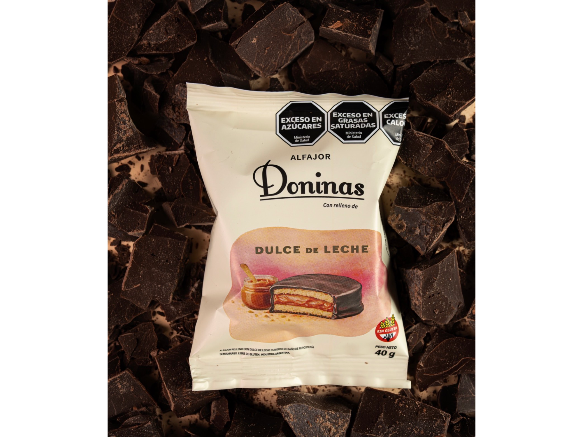 Alfajor SIN TACC - DDL NEGRO - Blister 12 unidades - DONINAS