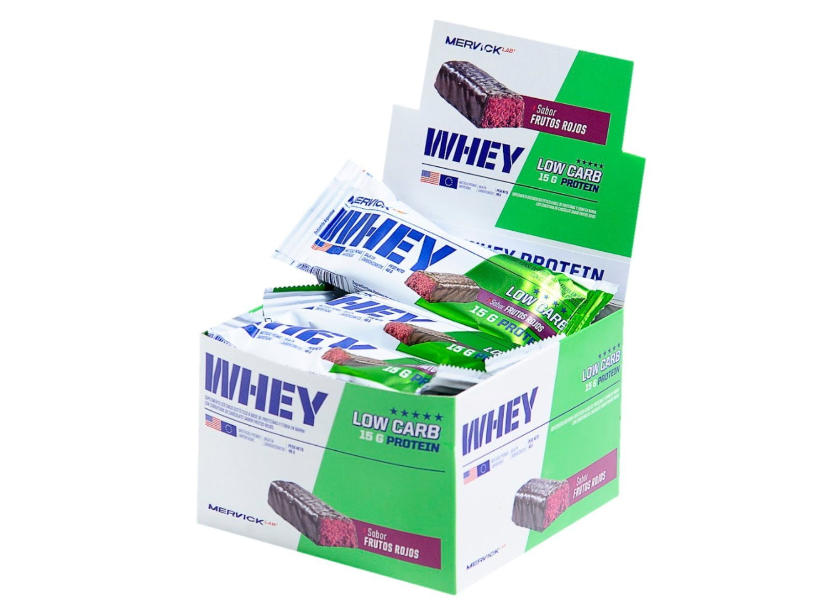 Low Carb Whey Protein Bar X 12 u Mervick