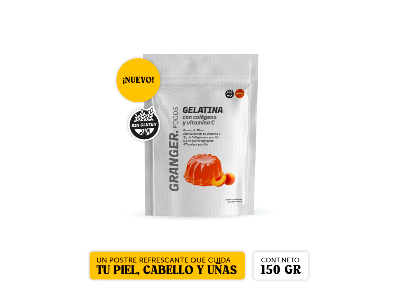 Gelatina con Colágeno SIN AZUCAR. 150 grs