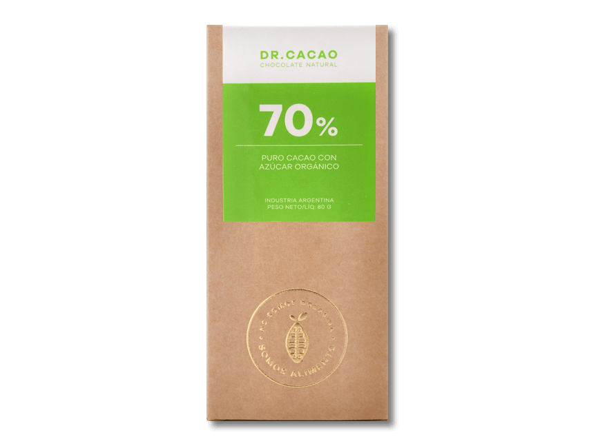 70% Puro Cacao con Azúcar Orgánico (50g)