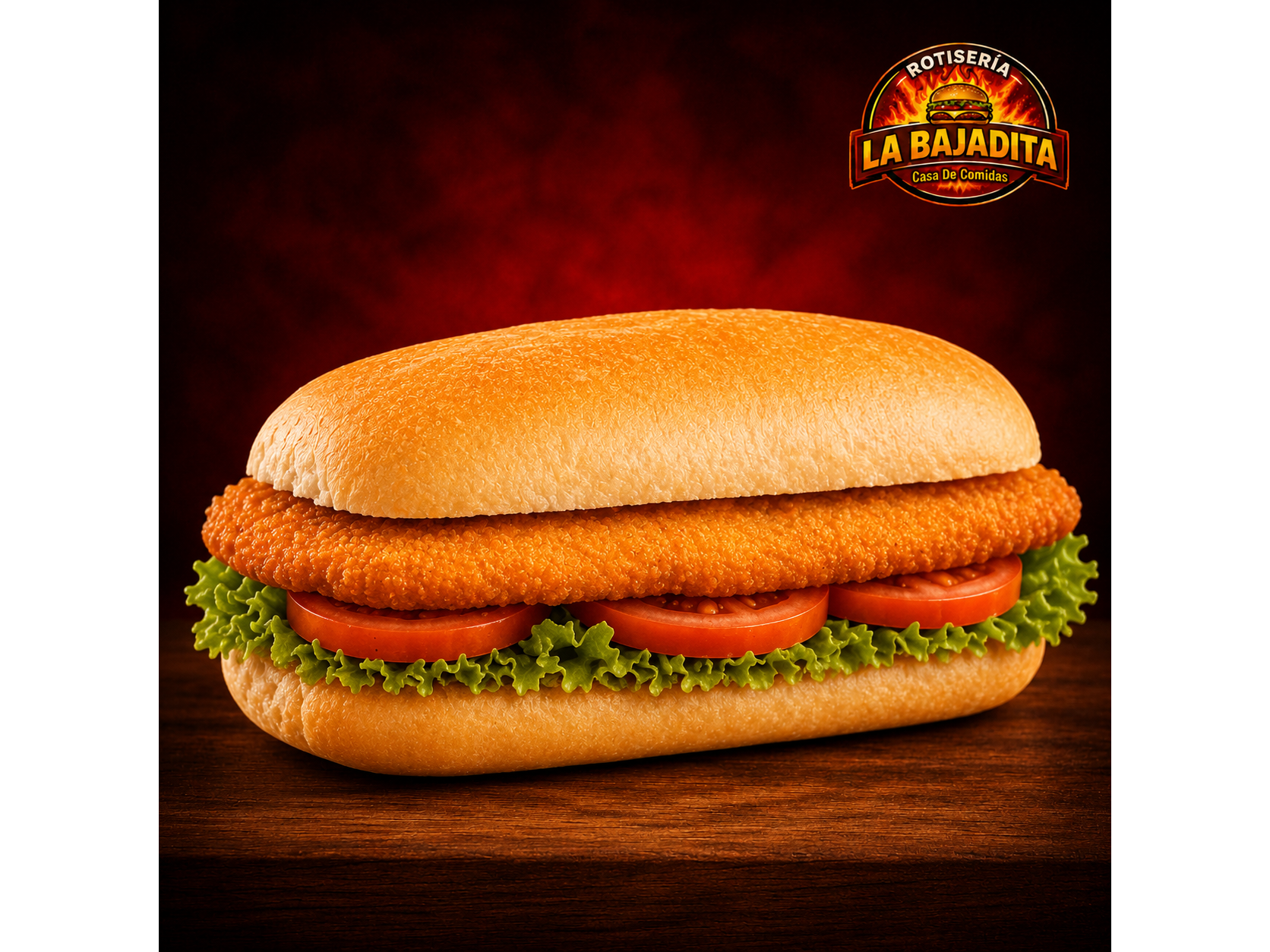 Sanguche de mila con Lechuga y Tomate