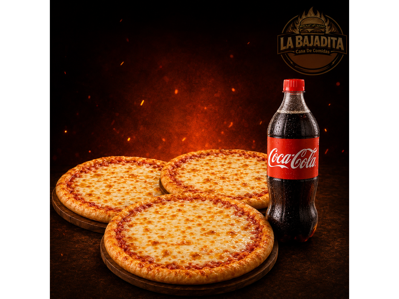 3 muzzarella + Coca