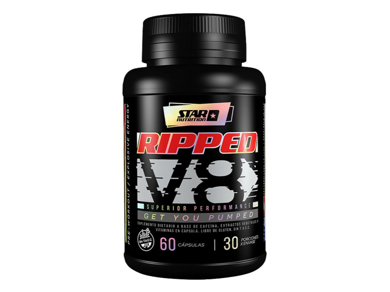 RIPPED V8 STAR NUTRITION 60 CAPS.