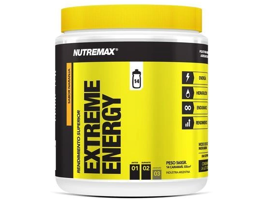 EXTREME ENERGY NUTREMAX 600 GR. 9 LITROS. CON CAFEÍNA.