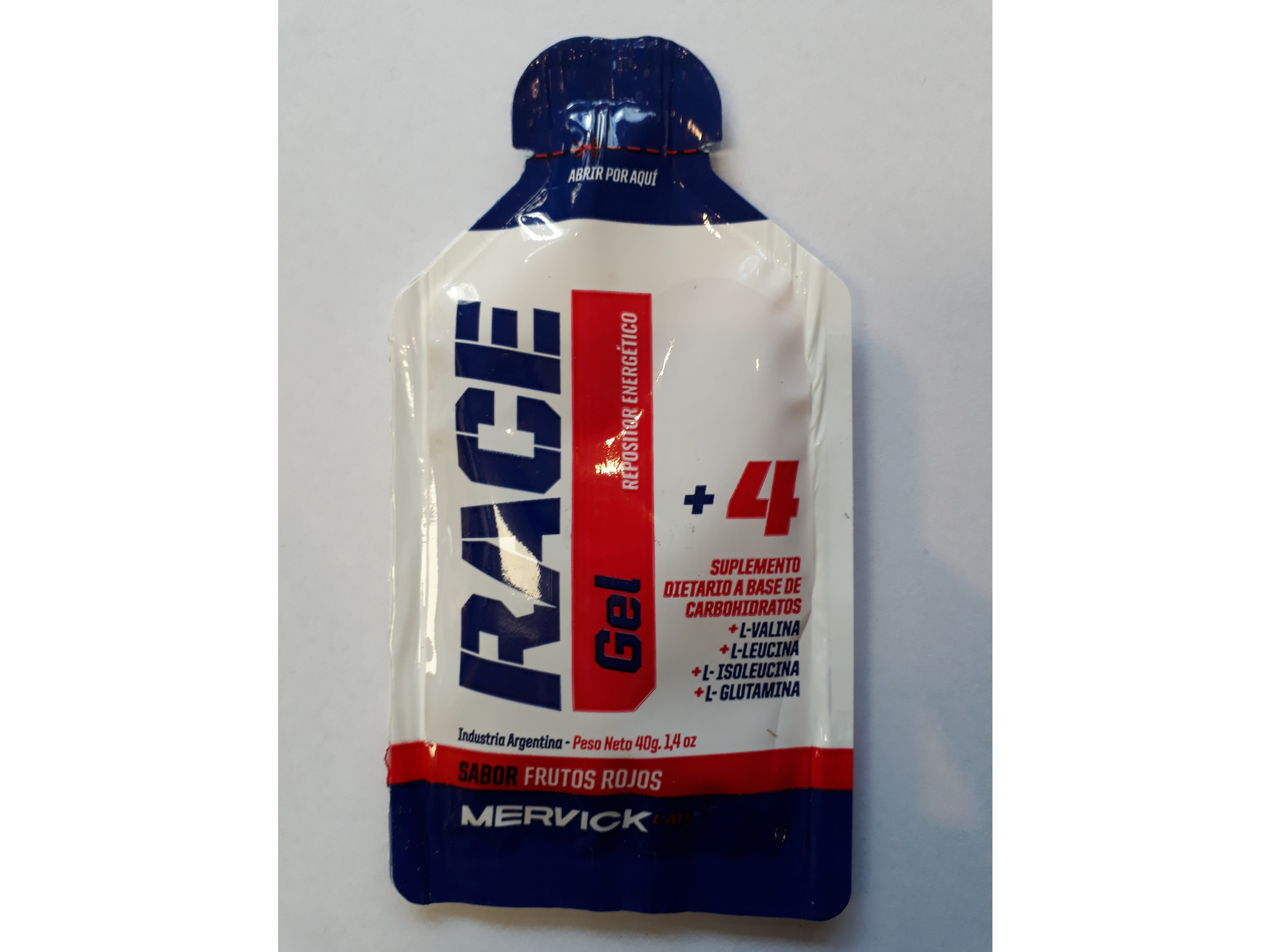 RACE GEL MERVICK 40 GR SIN CAFEÍNA