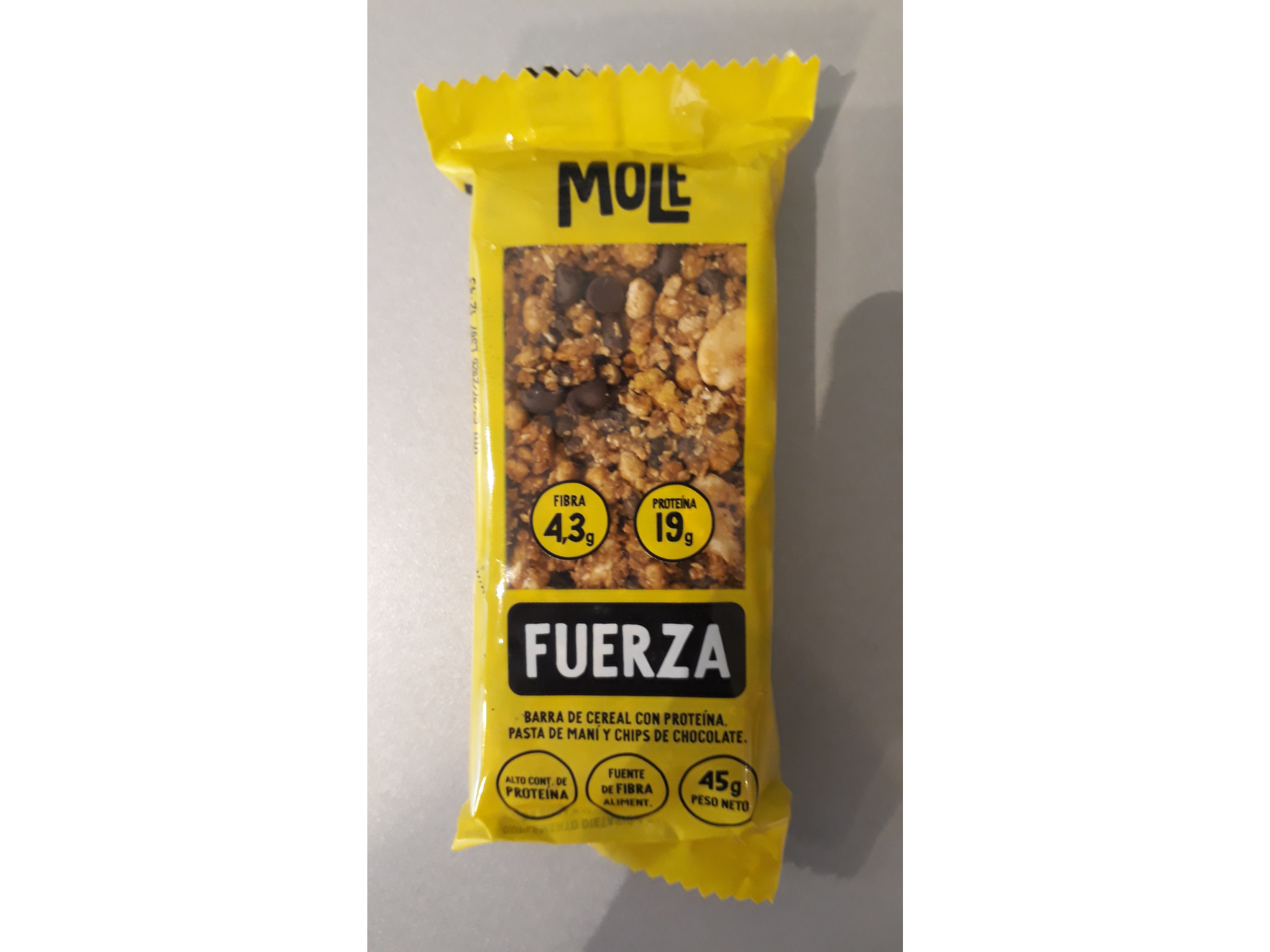 MOLÉ FUERZA. Barra de cereal proteica.