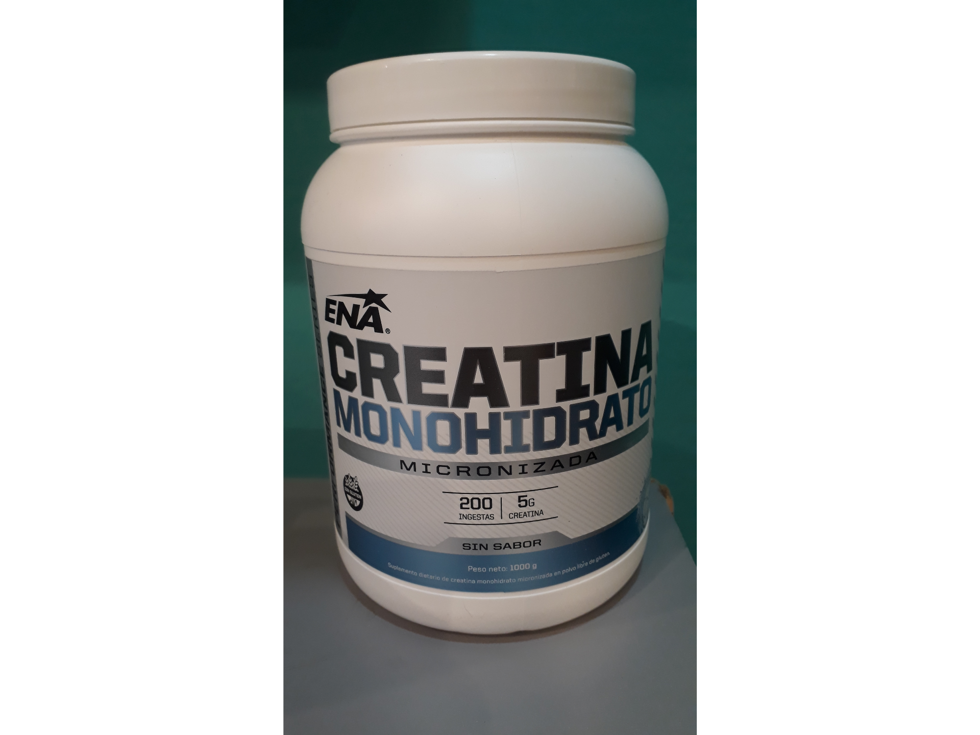 CREATINA MONOHIDRATO MICRONIZADA ENA 1000 GR 200 SERVICIOS