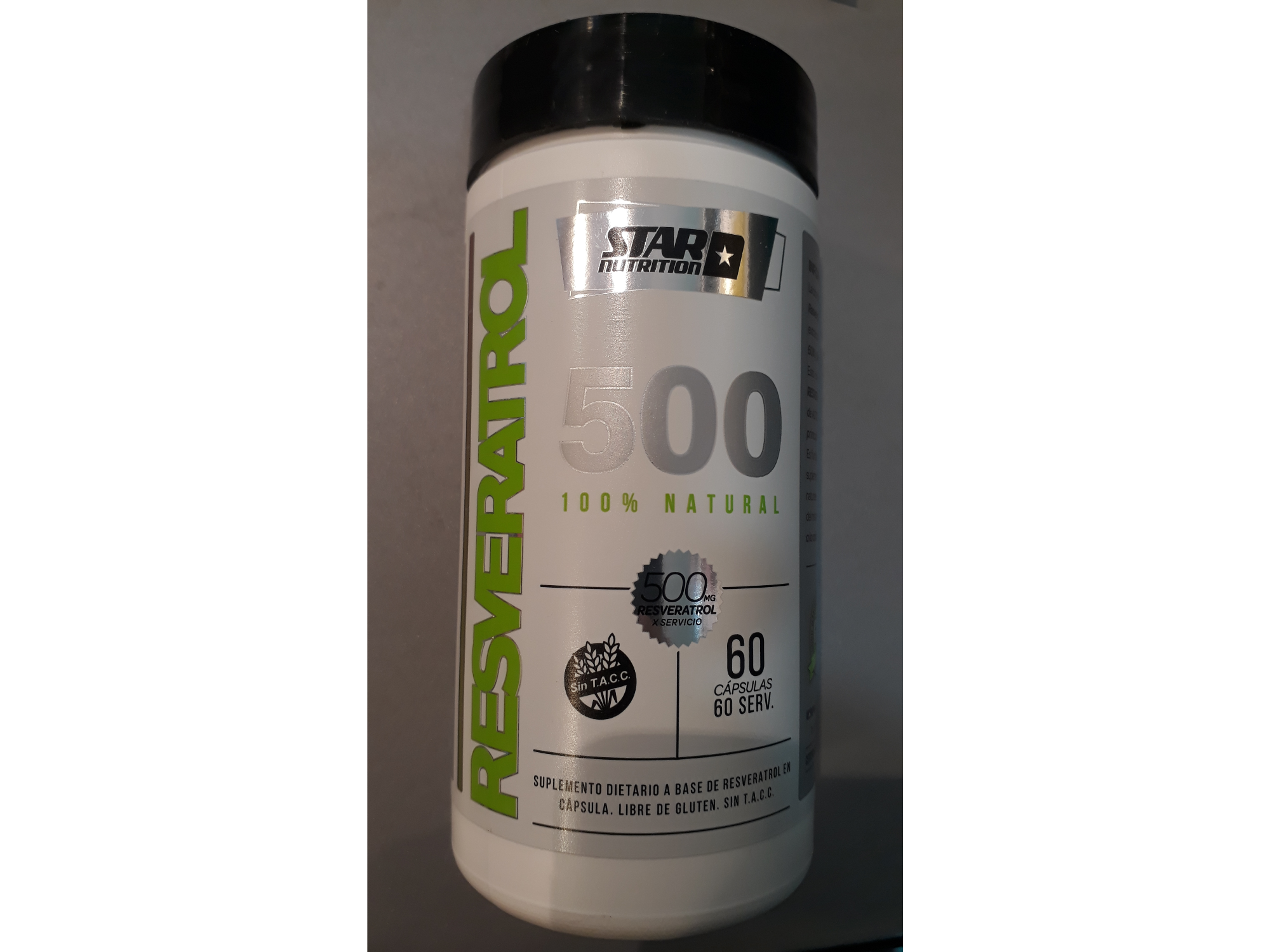 RESVERATROL 500  STAR NUTRITION. 60 CAPS.
