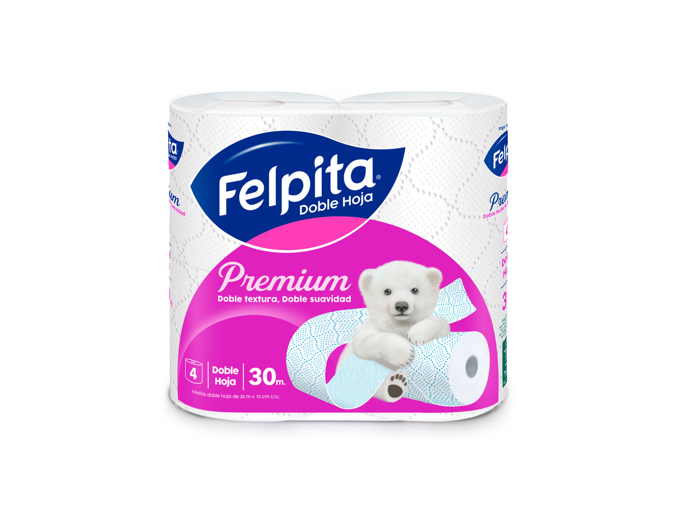 Felpita Papel Higienico 12 Uni -  4 X 30 Mt Simple Hoja