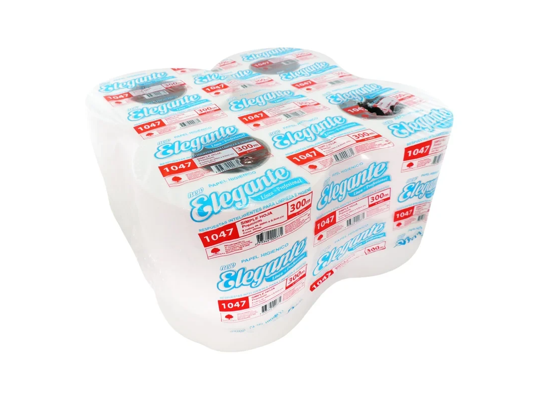 Pap.Hig. Elegante 8X300Mts Cono 75 Simple Hoja