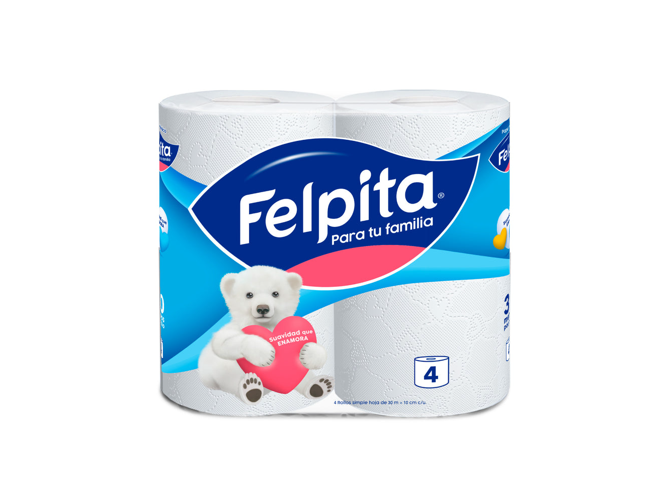 Felpita Papel Higienico 10 Uni -  4 X 30 Mt Doble Hoja