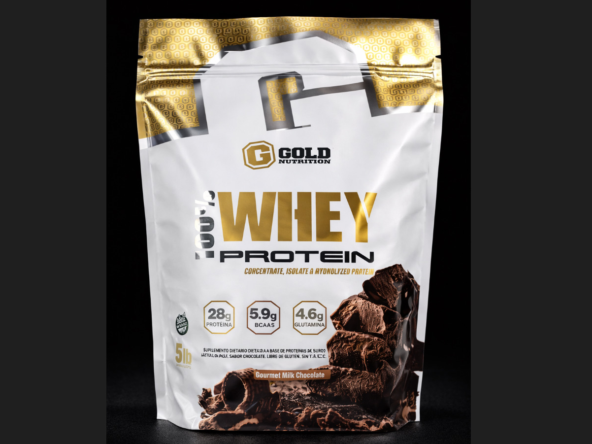 Proteína 100% Whey Protein 2,270kg (chocolate - vainilla - frutilla)