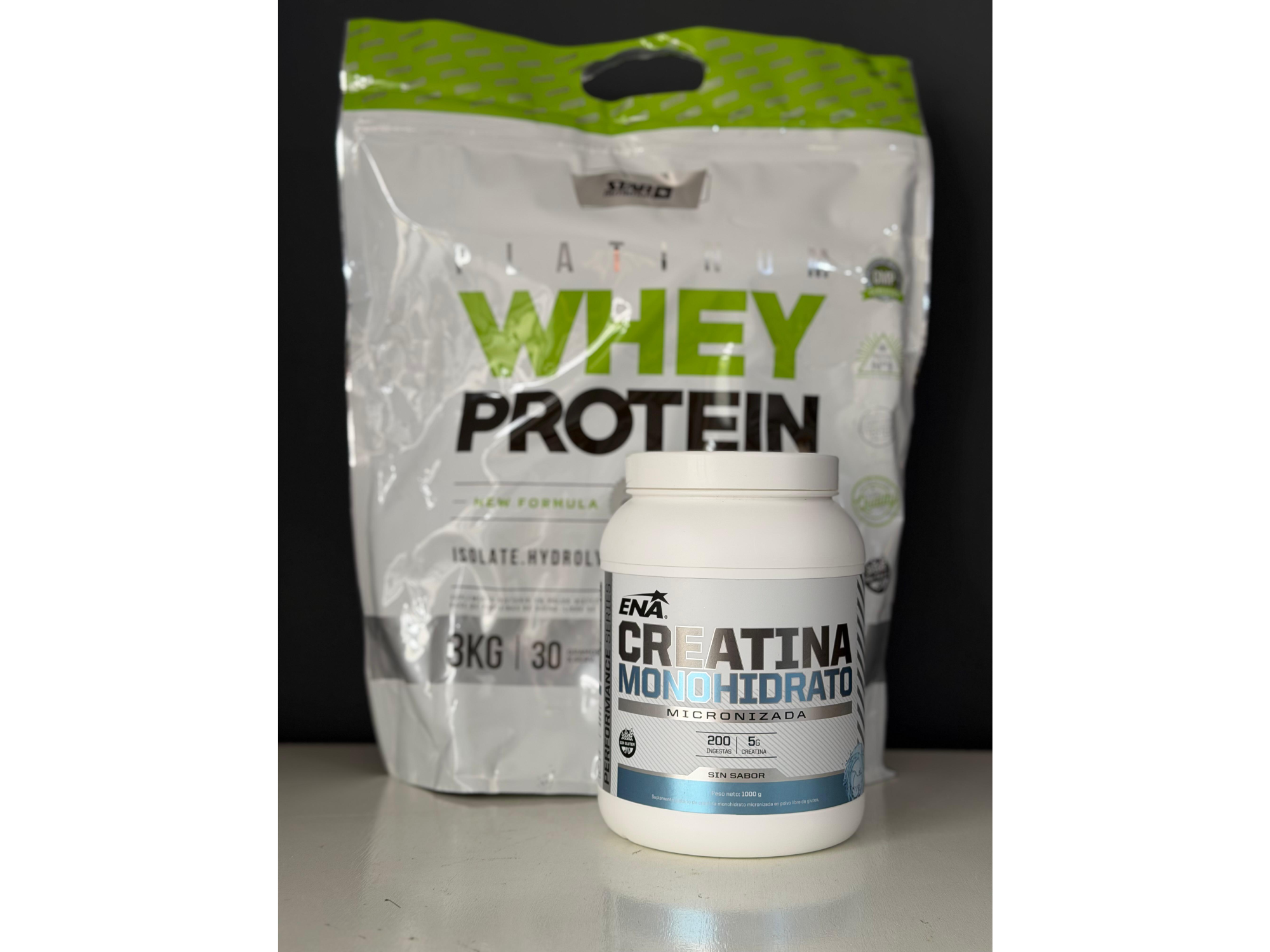 Proteína Platinum Whey Protein 3kg + 1 Creatina ENA 1kg