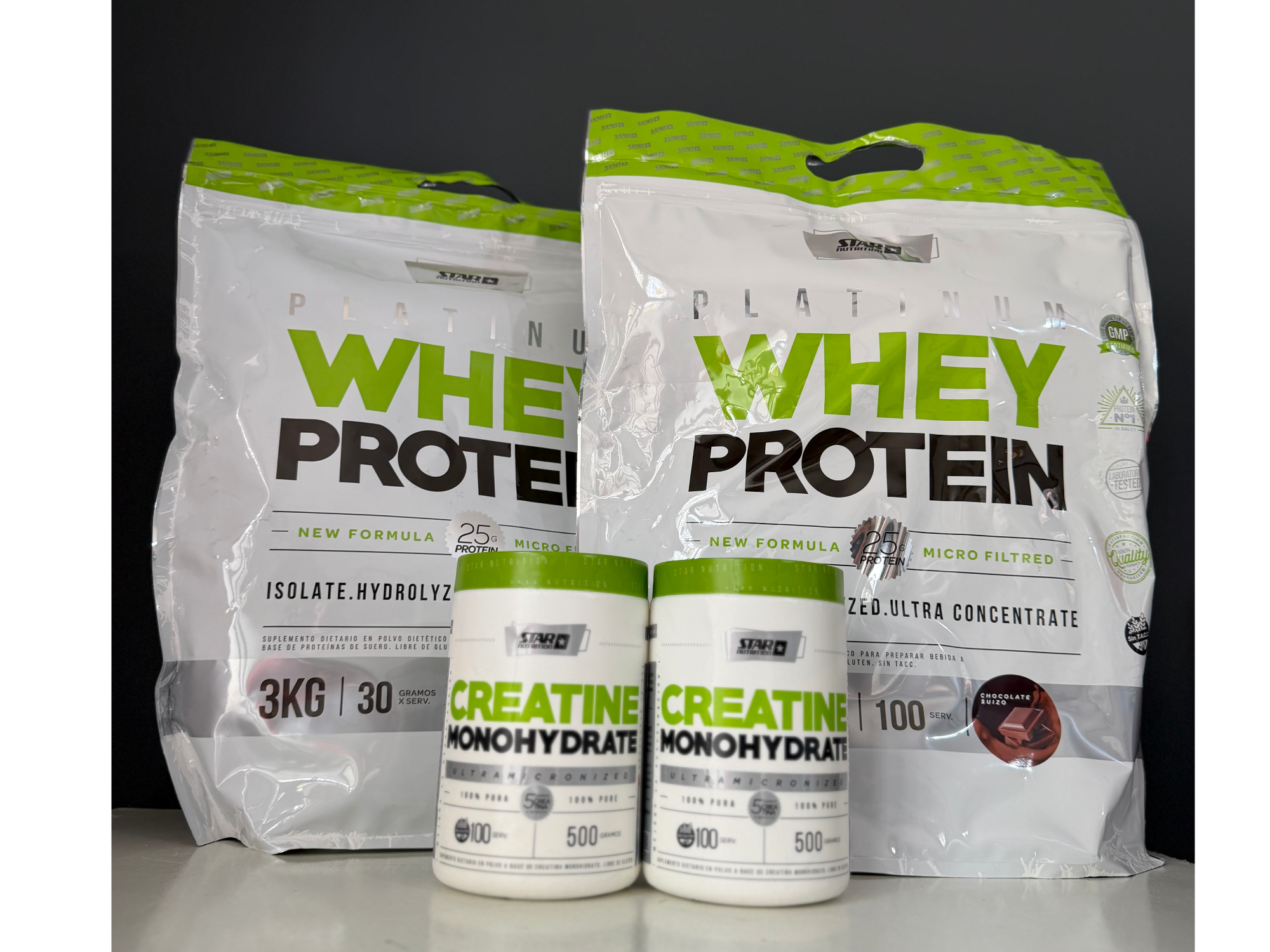 2 Prote Star 3kg + 2 Crea Star 500gr