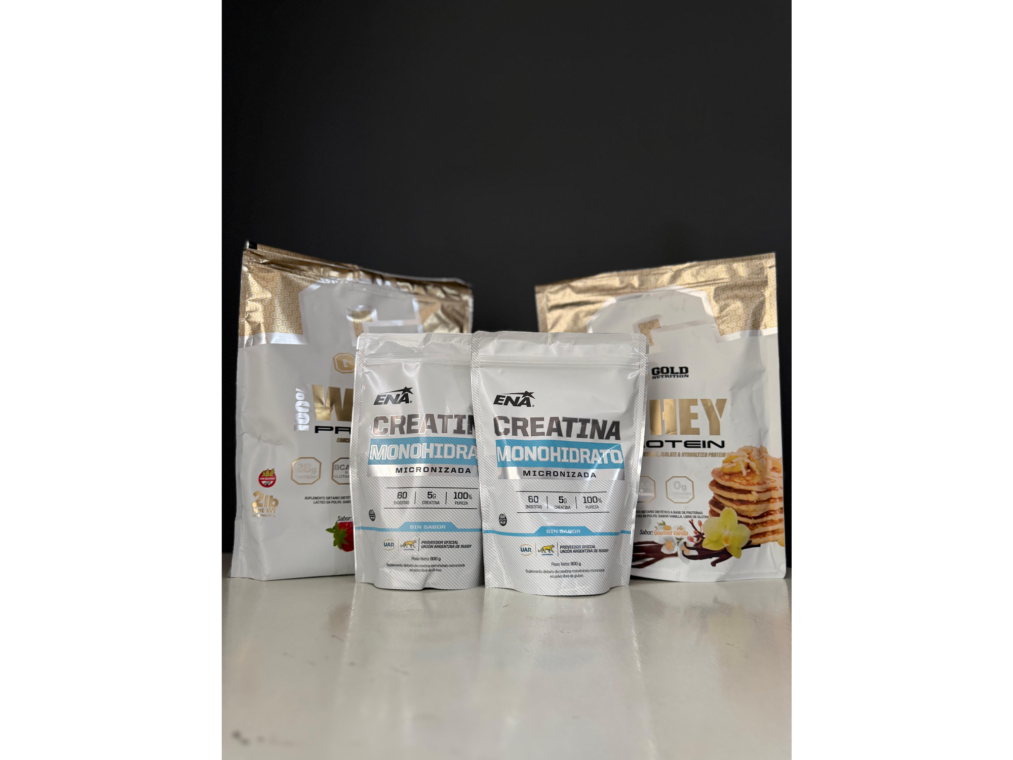 2 Proteína 100% Whey Protein 910gr + 2 creatinas ENA 300gr