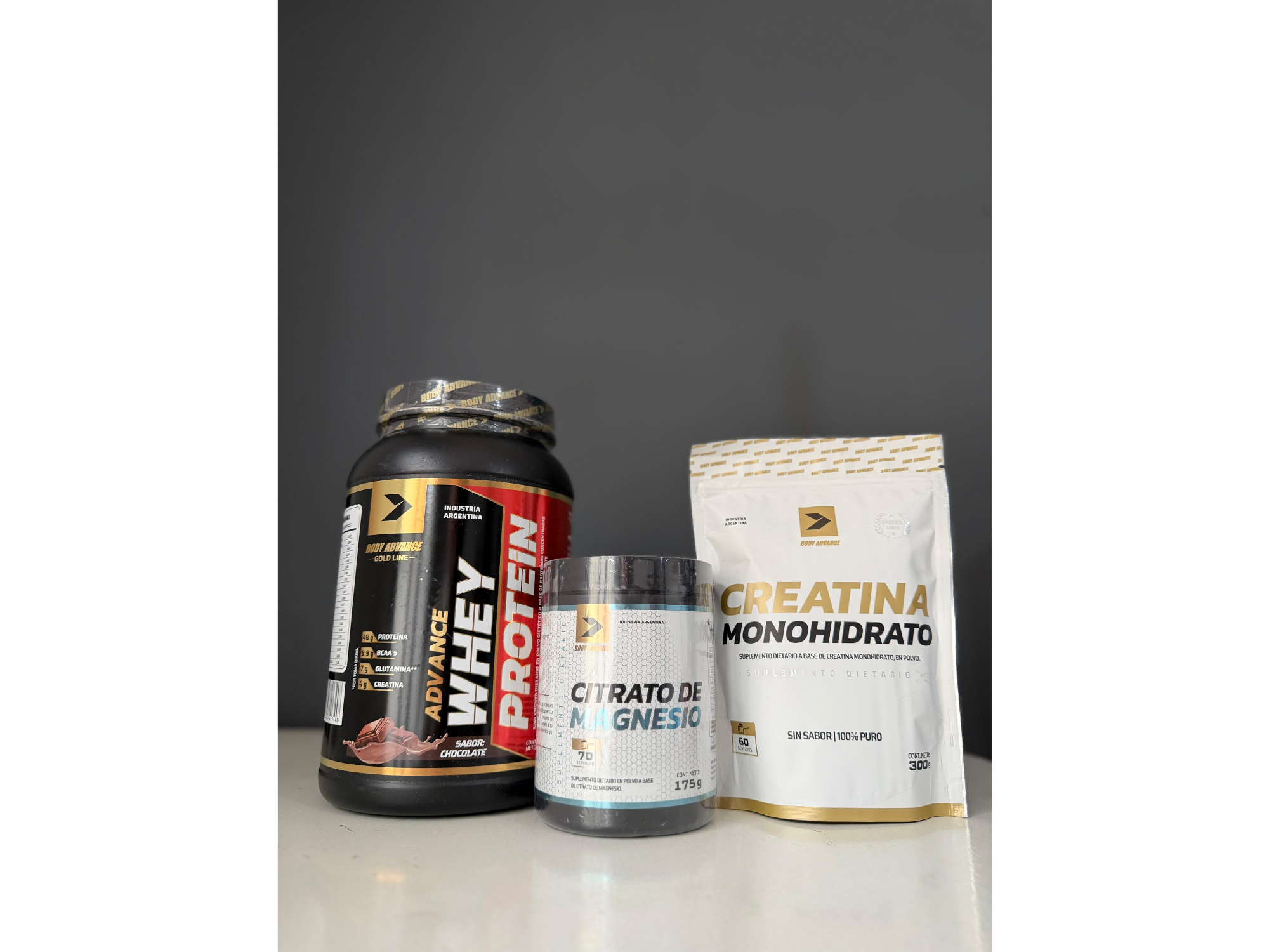 1 Proteína Whey protein 907gr + 1 Creatina 300gr + 1 Citrato de Magnesio 175gr