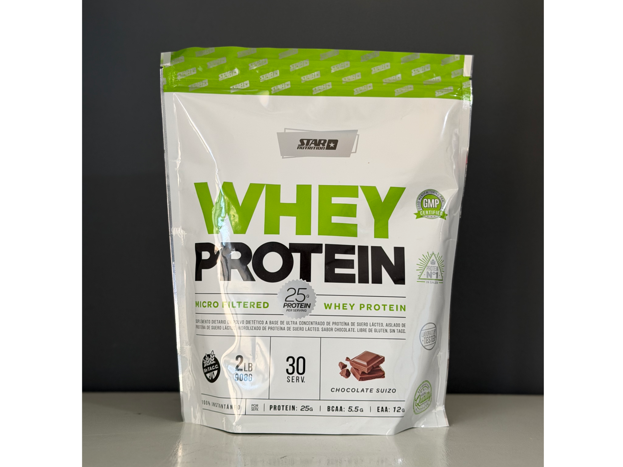 PROTEÍNA PLATINUM WHEY PROTEIN 910gr (Chocolate - Vainilla - Frutilla - Banana - Cookies and Cream)