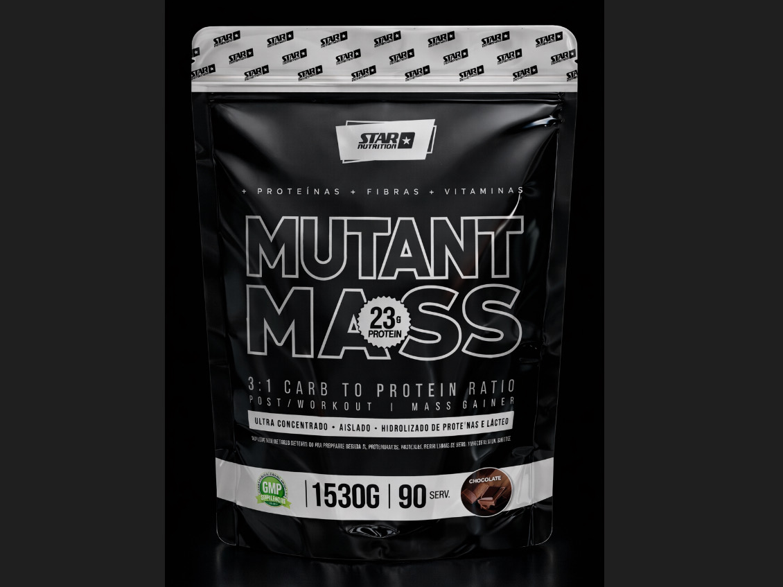 Proteína Mutant Mass 1,5kg (Chocolate - Vainilla - Frutilla - Banana - Cookies and Cream)