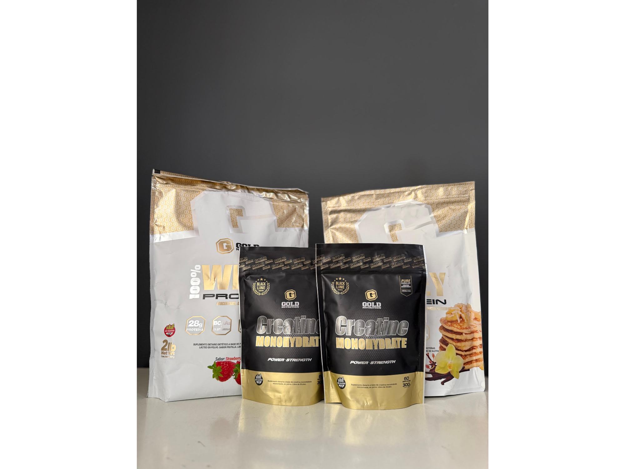 2 Proteína 100% Whey Protein 910gr + 2 Creatinas 300gr