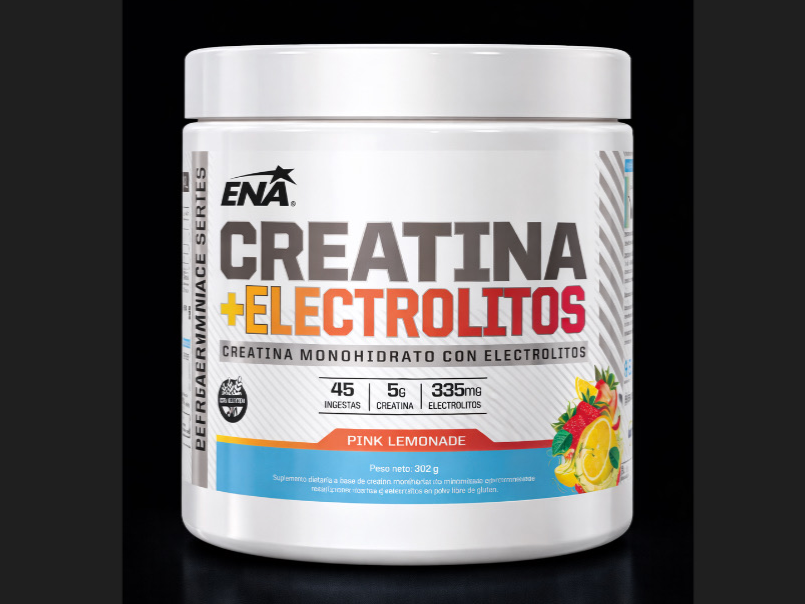 Creatina + Electrolitos 300gr (frutilla y limón  - blue limón)